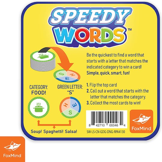 FoxMind Games Speedy Words Card Game